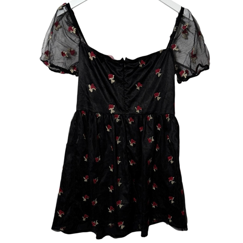 Sugar Thrillz Midnight Forever Organza Babydoll Dress Size Large‎ NWT - Picture 4 of 9